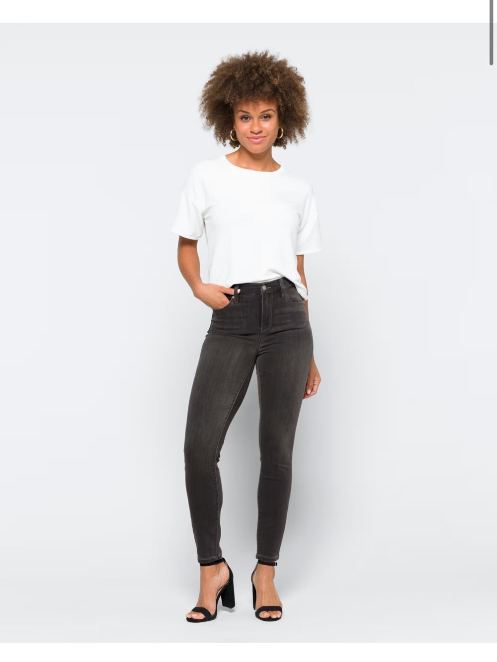 Liverpool Abby High Rise Skinny Jean in Charcoal
